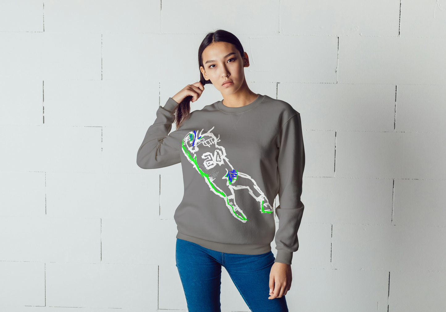 Beastquake Gray Crewneck Longsleeve